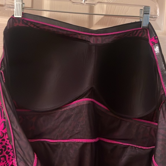 Torrid Strapless Bandeau Swim Dress Wild Leopard Pink Glo plus size 5 - Picture 10 of 14